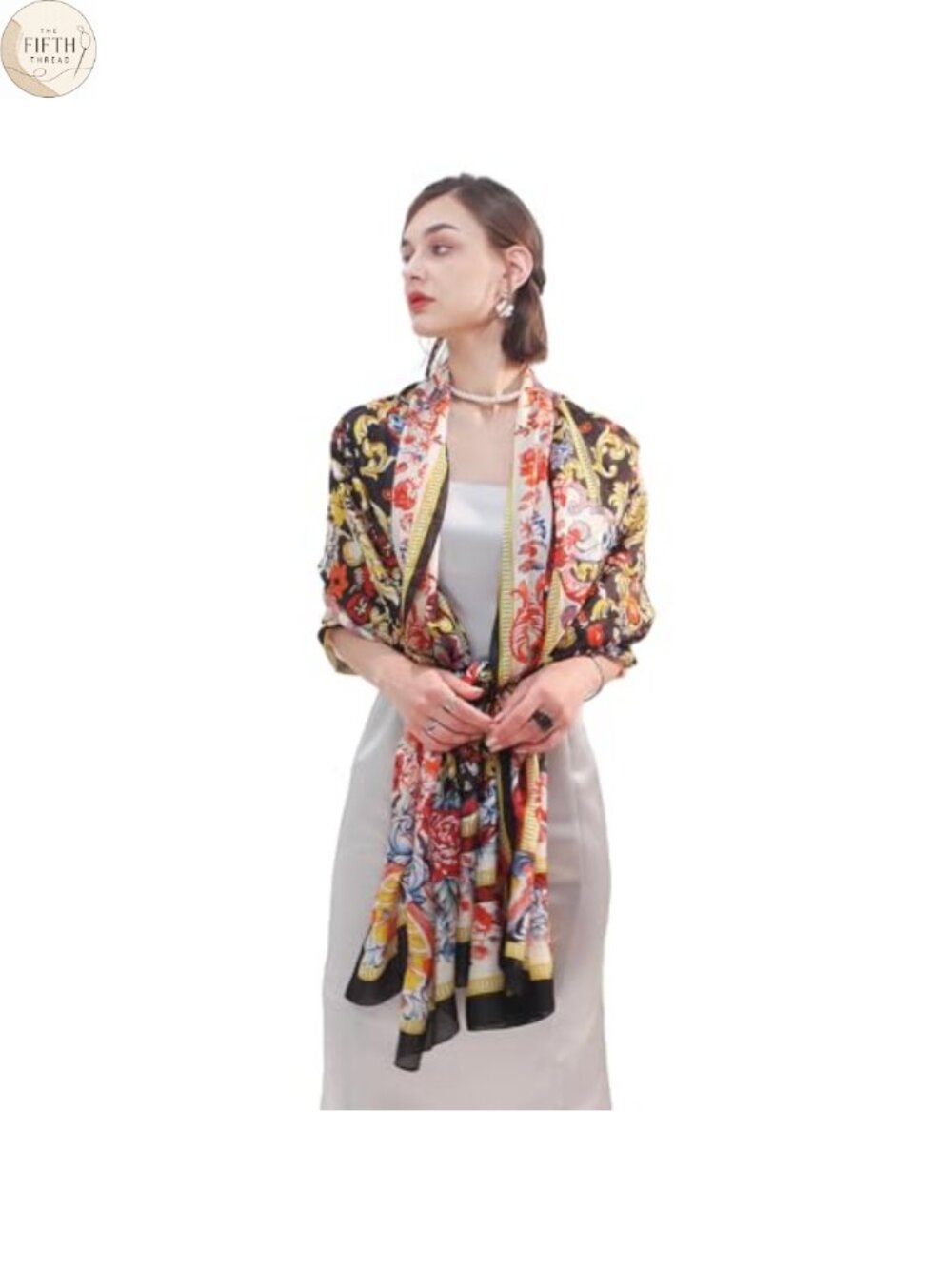 100% Mulberry Silk Pashmina Shawl Wrap 90x43 Lightweight Oversized